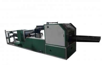 Double channel 1/8 fold napkin paper folding machine